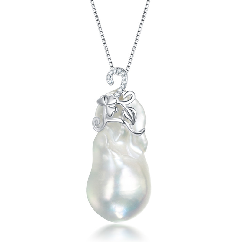 925 sterling silver new baroque design fresh water unique pearl pendants