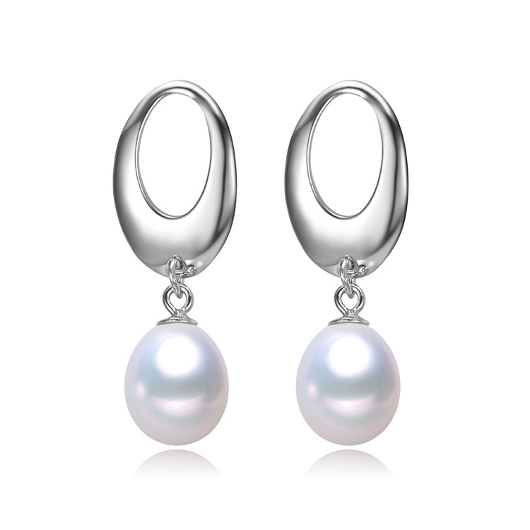 8mm tear drop bridal fresh water baroque vintage style natural real pearl wedding earrings
