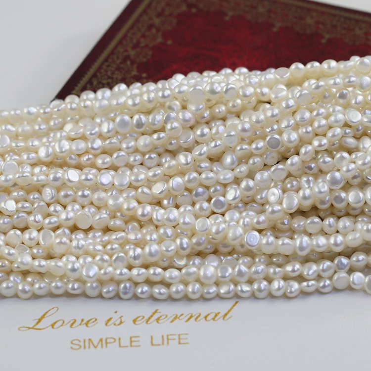 4-5mm AA+ good quality small size baroque tiny cultured pearl strand freshwater pearl seed beads
