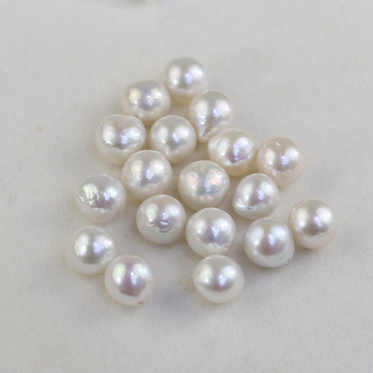 10-11mm AAA grade edison irregular half drilled natural freshwater loose undrilled pearls
