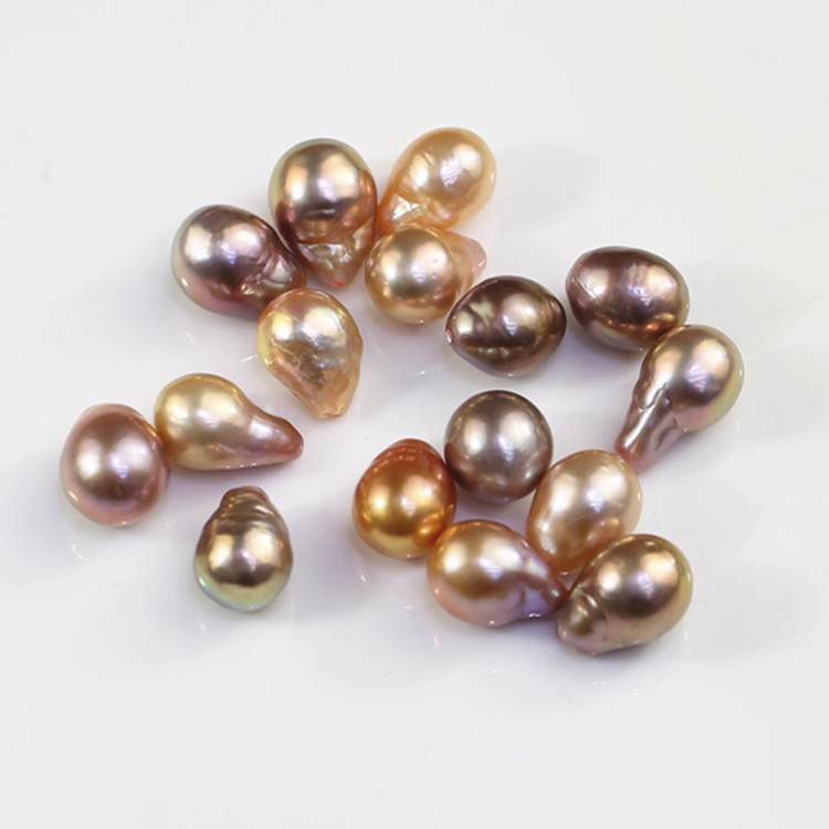 10mm AA+ wrinkle pink purple edison nucleated natural large freshwater pearls for jewellery making