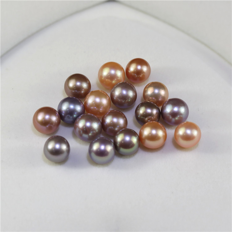 10-11mm pink purple good quality full perfect round loose pearls for jewelry making