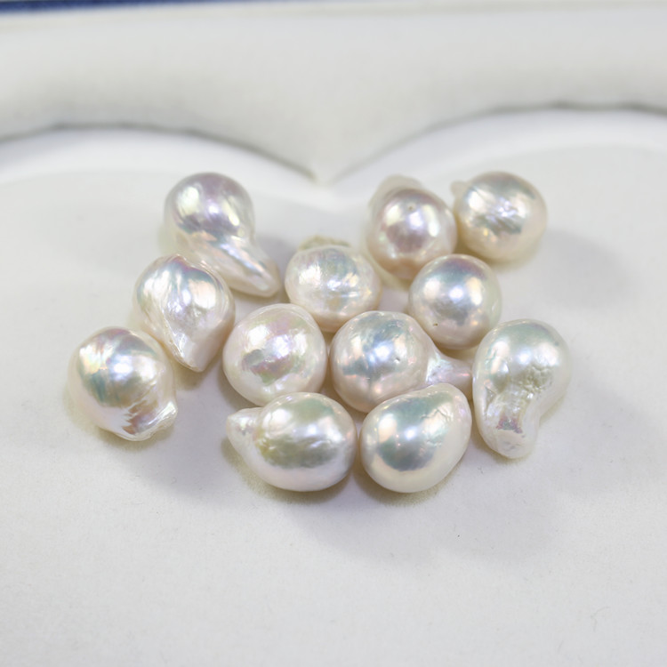 13-14mm drop shape baroque AAA grade genuine loose baroque pearls