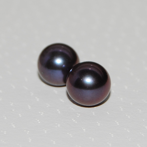 8.5-9mm round black color AAA grade loose wholesale pearls for jewelry making
