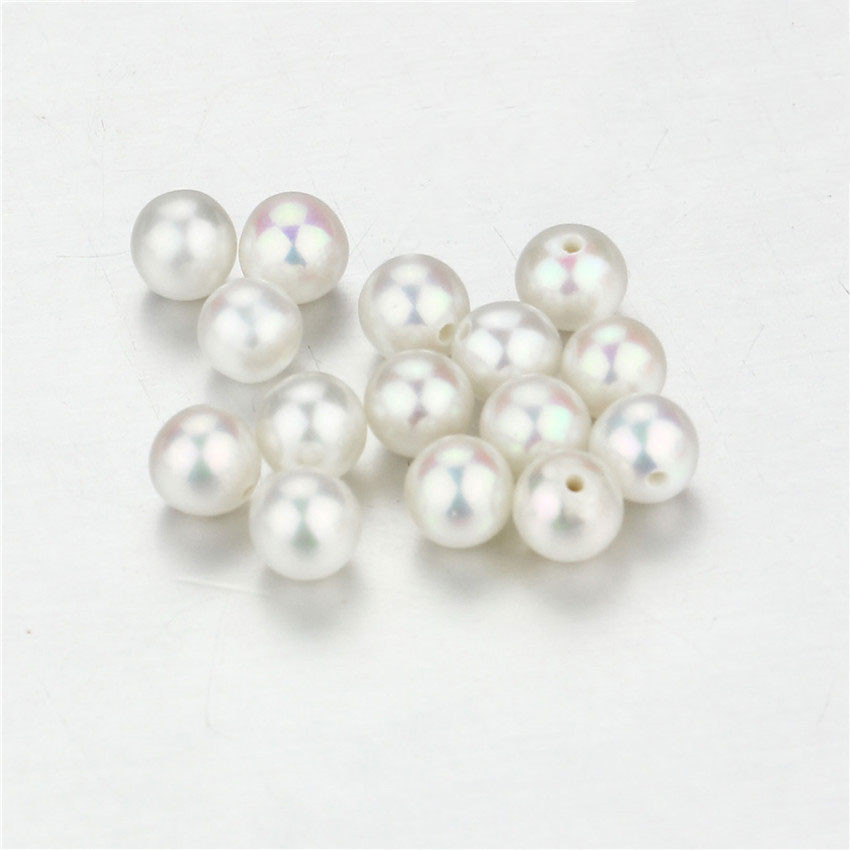 Perlas de semilla de agua dulce blancas redondas de grado AA de 4.5-5 mm