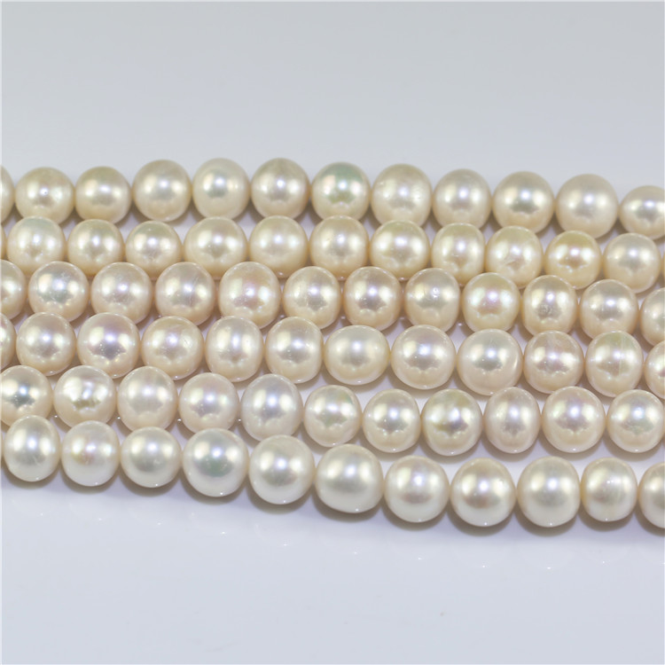 12-13mm large size big near round luxury necklace pearl beads semi precious real natural pearls