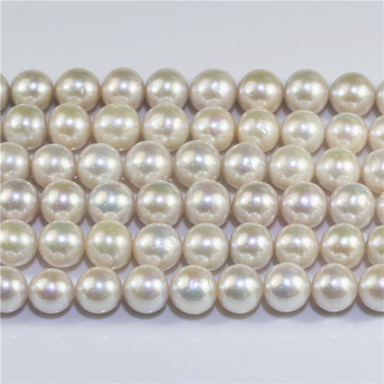 12mm large fresh water real pearl strand round cultured big size natural pearls for sale