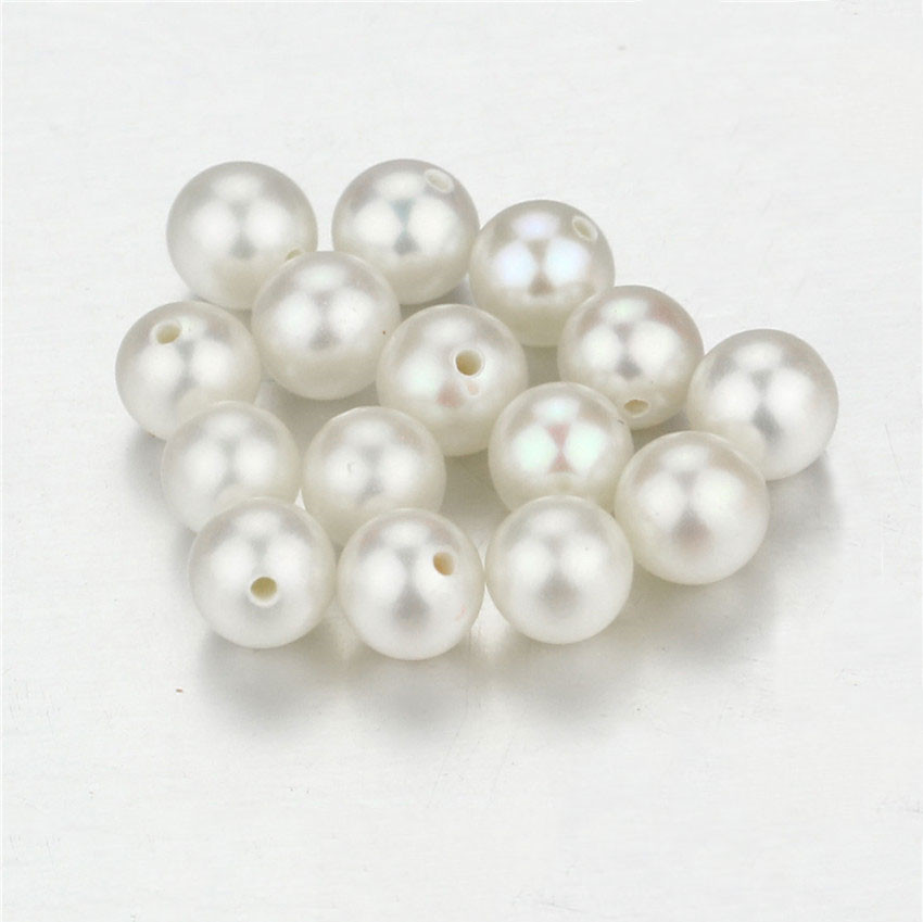 Perlas al por mayor sueltas blancas de forma redonda de grado superior de 5-5.5mm para fabricación de joyas